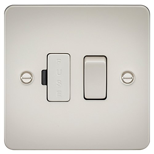 Knightsbridge FP6300PL 13 A Flat Plate Switched Fused Spur Unit, Pearl