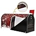 Merry Christmas Tree Winter Snowflake Pine Mailbox Covers Standard Size Red Christmas Tree Wood White Snow Magnetic Mail Wraps Cover Letter Post Box 21