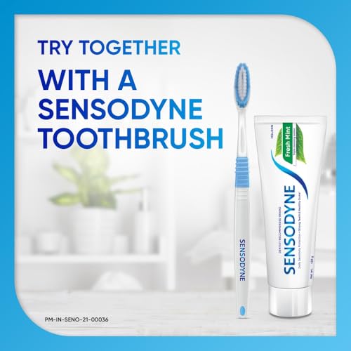 Image of Sensodyne Toothpaste Fresh Mint|Daily Sensitivity Relief Tooth Paste Combo Pack - 250gm (125gm x 2) | Dentist Recommended | Everyday Use Paste, Fresh Breath, Fights Tooth Decay, Maintain Healthy Gums