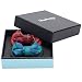 Blueberry Pet Summer Gift Box with Pack of 2 Handmade Dog Cat Bow Tie, Scottish Plaid Tartan Style Bowtie Set in Scarlet Red & Emerald Green, 3" 2"