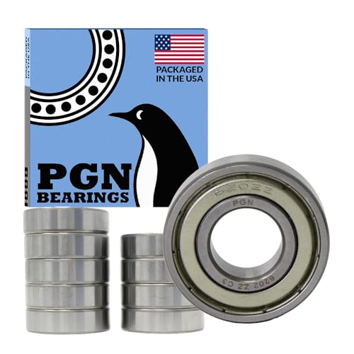 PGN 6202-ZZ (10 Pack) Ball Bearing 15x35x11mm Chrome Steel Shielded