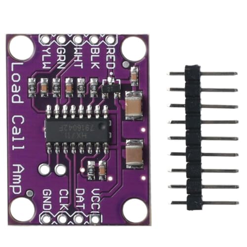 SHUATI HX711 Electronic Scale Weight, Process Control Connect to Sensors, 24 Bit a/D Converter Load Cell Amplifier, High Precision Small Breakout Board, Scale Sensor Development Board