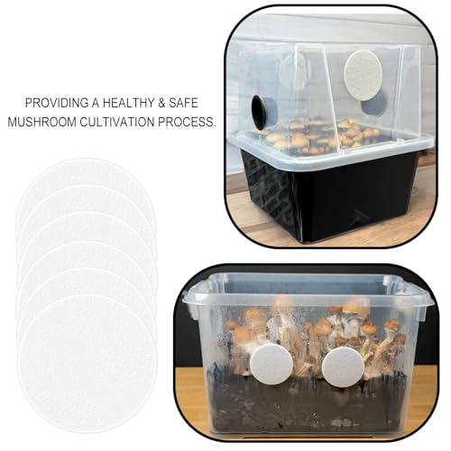 Image of RonJea 24Pcs 2.5 inch Monotub Adhesive Filter Disks, Polyfil Monotub Filter Fits Myco 28QT /44QT /66QT & DIY Monotub, Mushroom Growing Supplies