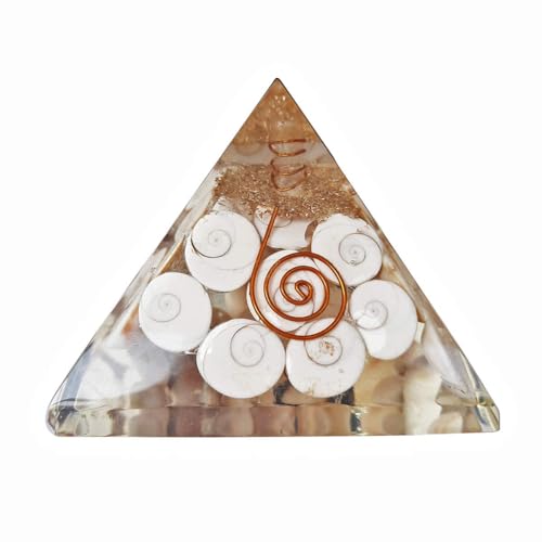 Magical Crystals Spiritual Healing Stones | Orgone Pyramid for Reiki Healing and Crystal Healing | Vastu Correction, Meditation, Wealth & Prosperity (Gomti Chakra Organite)