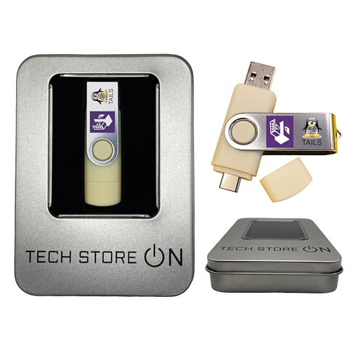 Linux Tails Bootable USB Flash Drive for PC – Anonymous Internet Access & Privacy-Focused Operating System – Run Live on Any Computer Without Leaving Traces or Censorship + Gift Packaging Box
