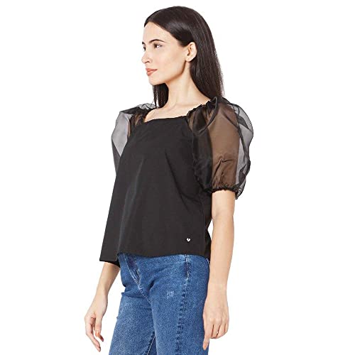 Image of Spykar Women's Cotton Solid Slim Fit Shirt