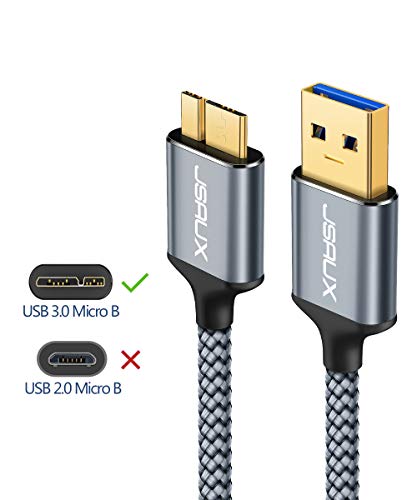 image for [3.3FT+6.6FT] Micro USB 3.0 Cable, JSAUX USB A Male to Micro B Cable 2