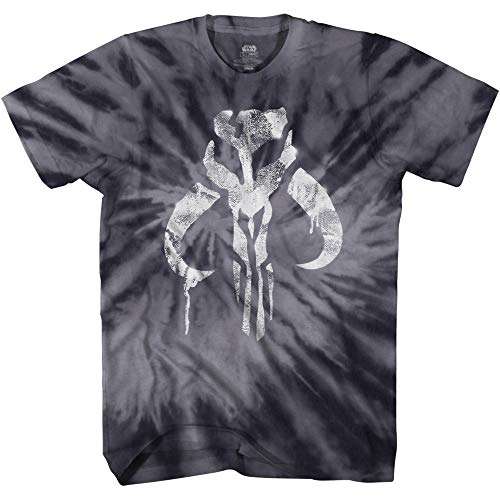 T-shirt Star Wars Boba Fett imprimé tie dye de qualité supérieure en coton col rond pour geek