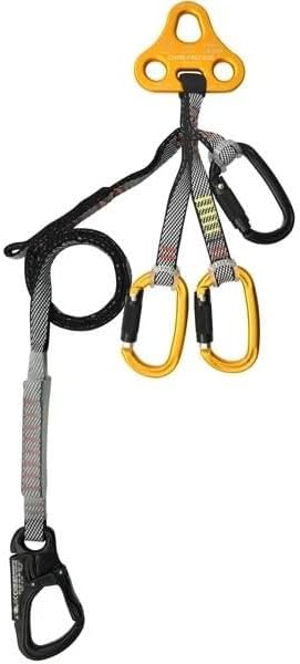 Ciapin Fast Webbing Anchor with Multiple Attachment Points, Dyneema and Aluminum Alloy Rescue Connector System for Helicopter and Stretcher Operations, Certified EN 354, EASA CM CS-005, Made in Italy