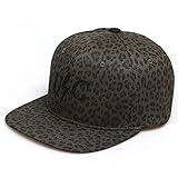 UNDERCONTROL Leopard Pattern Thunder Logo Hard Snapback Flat Brim Size Trucker Dad Cap Unisex UV Protect Baseball Hat Korea (Leopard Mix)