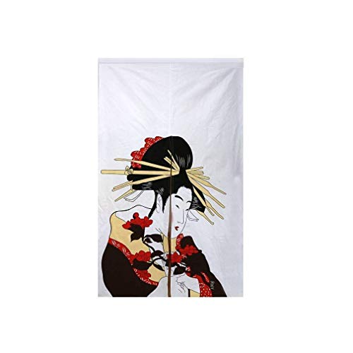Decorazione giapponese lachineuse - Noren Giapponese Geisha - Tenda giapponese donna giapponese - Decorazione porta e pareti - Arazzo da parete - 90 x 147 cm - Quadro tradizionale - Idea regalo decorativa asiatica - Colore