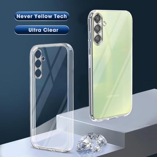 Image of Jkobi Back Case Cover for Samsung Galaxy A24 (Silicone Clear Shockproof Case with Camera Protection | Soft and Flexible | Transparent)