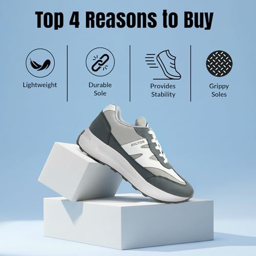 Image of BRUTON Fyrox-618 Men's Running Shoes | Lightweight Sports Shoes for Men | Comfortable Walking Jogging Gym Shoes | Lace-Up Flexible Daily Use Footwear