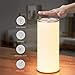 Produktbild Nachttischlampe mit Gestensensor, YUNLIGHTS Tischlampe LED Nachtlampe Stimmungslicht, Stufenlos Dimmbar Touch Bedienung Kabellos Batteriebetrieben, Ein-Griff Tragbar Perfekt Weihnachtsgeschenk