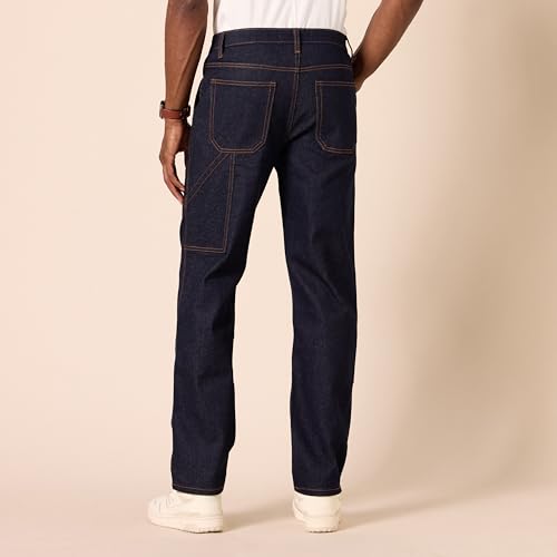 Amazon Essentials Men's Relaxed-Fit Workwear Carpenter Jean with Comfort Stretch, Rinse Wash, 29W x 34L - image 2