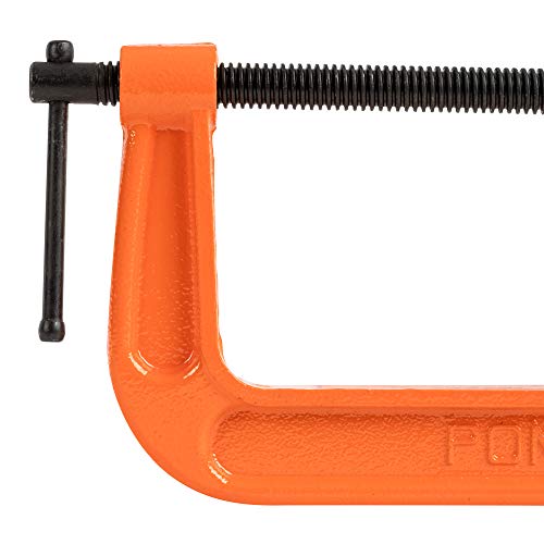 Image of Pony Jorgensen 2680 8-Inch C-Clamp, Orange