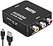 Produktbild RCA auf HDMI,1080P Mini RCA Composite CVBS AV zu HDMI Video Audio Konverter zur Unterstützung von PAL/NTSC mit USB Ladekabel für PC Laptop Xbox PS4 TV VHS VCR DVD Camera Projektor