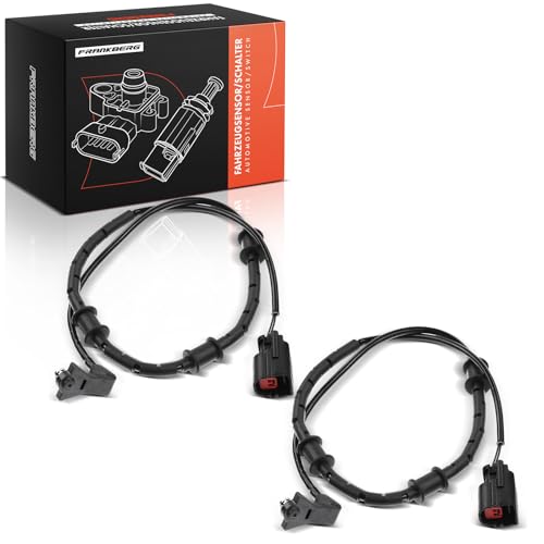 Image of Frankberg 2x Brake Pad Wear Sensor Brake Pad Wear Indicator Rear Axle 2-Pins Compatible with S-Type XF XJ XK XK8 2.0L-5.0L 1998-2020 C2D2976