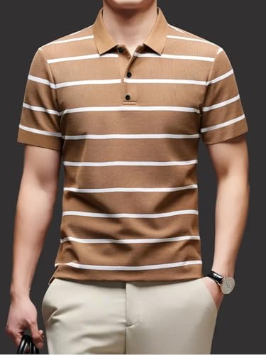 Image of TAGAS Men's Short Sleeve Polo Shirt, Button Up Collar | T-Shirt for Mens | Casual T Shirt for Men | (MT-7)