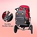 Dikaslon Diaper Bag Backpack with Portable Changing Pad, Pacifier Case and Stroller Straps, Large Unisex Baby Bags for Boys Girls, Multipurpose Travel Back Pack for Moms Dads, Dark Gray