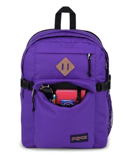 Image of JanSport Main Campus Backpack - Travel or Work backpack w 15-Inch Laptop Sleeve and Dual Water Bottle Pockets, Party Plum