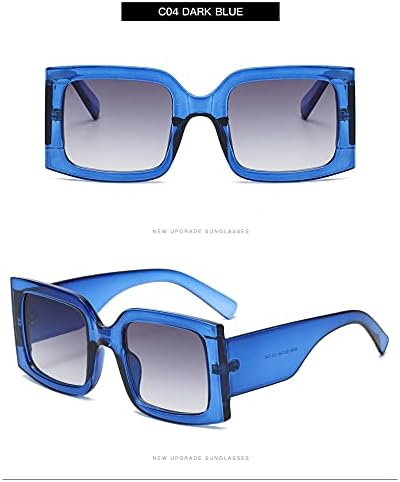 YAMEIZE Vintage Oversized Sunglasses for Women Men Trendy Square Frame UV400 Protection Sun Glasses - Image 3