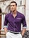 HOTOUCH Men's Dress Shirts Long Sleeve Slim Fit Plaid Collar Button Up Shirts Purple