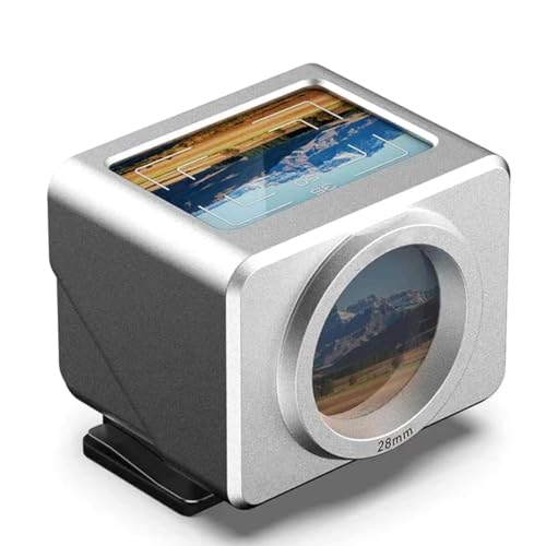 28mm Waist Level Viewfinder, External Optical Side Axis Viewfinder, Shoe Foot Position Adjustable, Detachable Anti-glare Hood, For Precise Framing And Enhanced Shooting Experience sliver 35/50