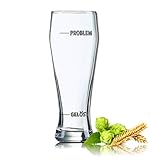 PorcelainSite Geschenkideen GmbH Lustiges Bierglas Weizenbierglas Bayern 0,5L - Problem - Gelöst
