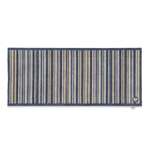 Image of HUG RUG Washable Dirt Trapper Door Mat Kitchen Hallway Doorway, Made in the UK, Stripe 88 Runner 65X150