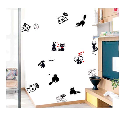 Adam Victor Removable Switch Stickers, Various Lovely Cats, Pandas Different Cartoon Wall Sticker Decor, Family Light Switch Decals Diy Kids Bedroom Car Stickers Office Home Decoration (20 Pcs) #TOP4