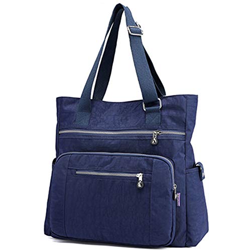 Image of Multi Pocket Nylon Totes Handbag Large Shoulder Bag Travel Purse Bags For Women