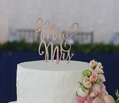 Herr und Frau Cake Topper Hochzeit Party Kuchen Deko Supplies Kuchenschmuck Mr and Mrs Hochzeitstorte rustikaler Tortenaufsatz Verlobung Kalligraphie-Kuchenaufsatz Holz Cover
