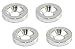 Chrome Neck Screw Bushings for Guitar & Bass (Set of 4)
