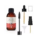  PLANTAWA Aceite de Ricino  100% Vegano, Puro, Natural y Prensado en Frío  Pestañas, Cejas, Cuerpo, Cabello, Barba, Uñas  Botella de Vidrio + Pipeta + Bomba + Kit de Rímel (50ml)