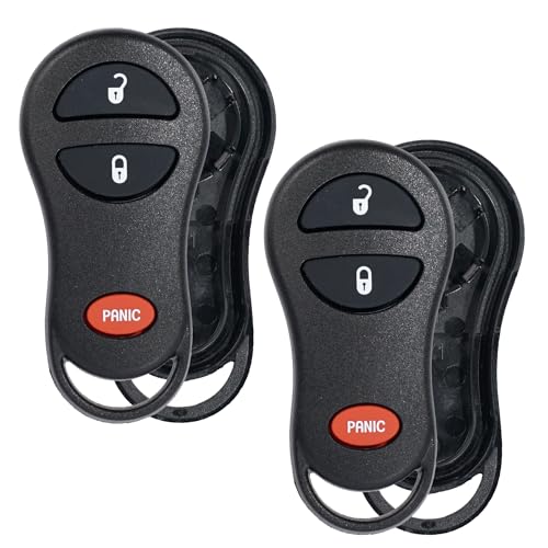 Boîtier clé de rechange Chrysler et Dodge fatiguée | Solution usure boutons lot de 2