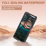 FocRelaxer Redmi Note 13 Pro etui wodoodporne, odporne na wstrząsy, pyłoszczelne etui ochronne 360 z wbudowaną osłoną ekranu na zewnątrz podwodne przezroczyste etui do Xiaomi Redmi Note 13 Pro