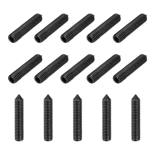 Vis sans tête M6 x 30 mm en acier au carbone pour projets d'assemblage en bois