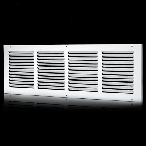 Return Air Grill 24x6(Duct Opening Size),Air Return Vent Cover,Flat Vent Cover,Rejillas De Aire Acondicionado para Casa,Return Air Grilles,Outer Dimensions:25.75"W X 7.75"H(24"W x 6"H, Duct Opening)