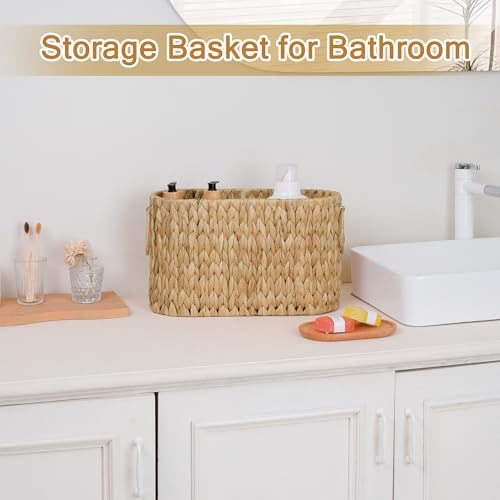 efluky Toilet Paper Storage Basket, Water Hyacinth Slim Toilet Paper Holder- Holds Up to 9 Mega Rolls, Home Bathroom Decor Organizer by efluky - Image 5