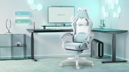 Dowinx Gaming Chair Cute with Cat Ears and Massage Lumbar Support の商品画像 6