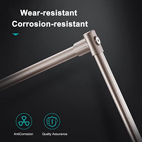 Pull Down Closet Rod Extendable Wardrobe Rod, Adjustable Lift System For Wardrobe Storage Hanging Clothes, Ergonomic Handle, Adjustable Width,Gold,764To1064Mm #TOP4