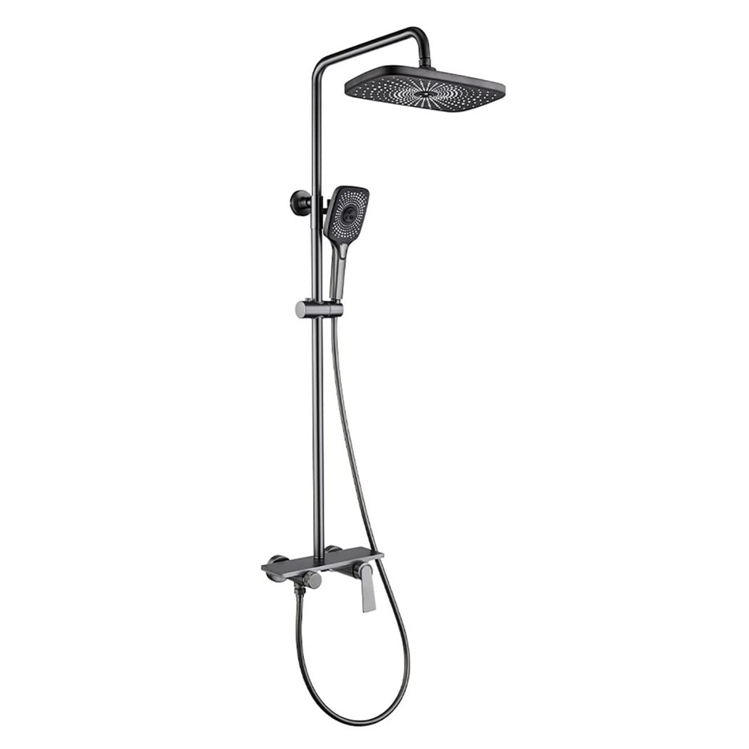 Robinetterie murale douche haut de gamme avec garniture et grand pommeau 25