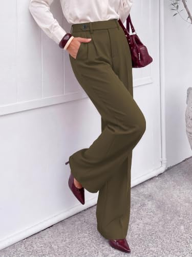 KIRUNDO Wide Leg Pants for Women 2026 High Waisted Side Button Trousers - image 5