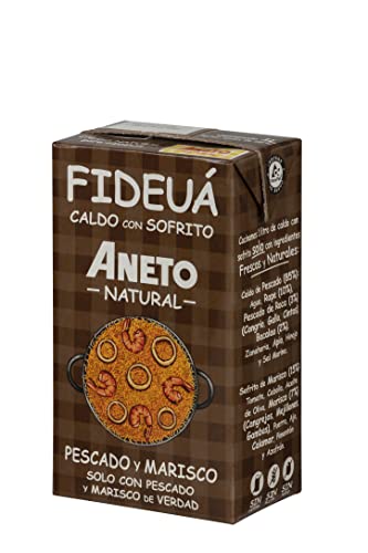 Aneto Natural Caldo para Fideuá de Pescado y Marisco 1L