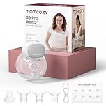 Momcozy S9 Pro Hands-Free Wearable Breast Pump, 2 Modes 9 Levels, Long Battery Life & LED Display, 24mm Portable Breastfeeding Pump (Gray, 1 Count)