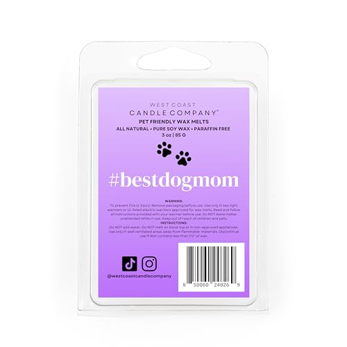 Best Dog Mom | Pet Safe Wax Melts | All Natural Soy | Non-Toxic | Dog Friendly | Vet Approved | Long Lasting Home Fragrance | Pet Odor Eliminator | Clean Burning Wax Cubes | Safe Air Freshener