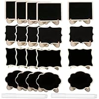 Mini Pizarra Negra,RoadLoo 20 Piezas Mini Letreros Tablero