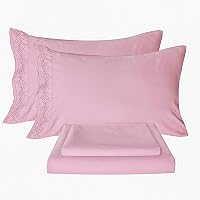 Bedlifes Set di lenzuola per letto king size, ultra morbide, traspiranti, setose, con tasca profonda in 100% microfibra, 4 pezzi, king size con motivo floreale primaverile