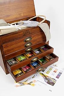 DMC Wooden Collectors Box Includes one Each of All 500 Stranded Cotton Threads